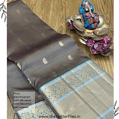 Kanchivaram soft sillk saree with pretty weaves SJSSSIL21297