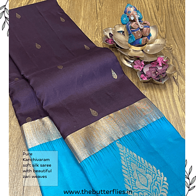 Kanchivaram soft sillk saree with pretty weaves SASSSIL21333