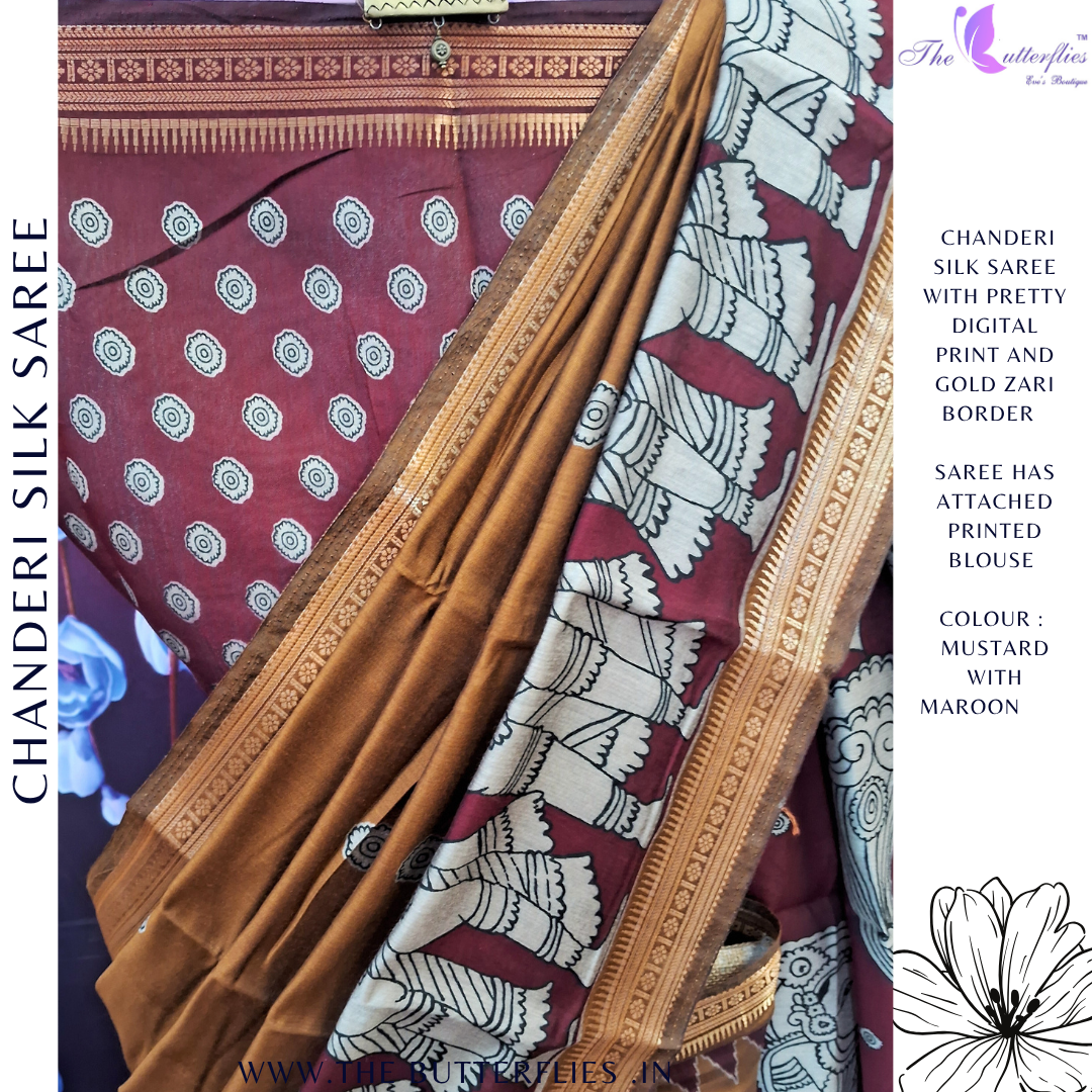 CHANDERI SILK SAREE RJASCDS24207
