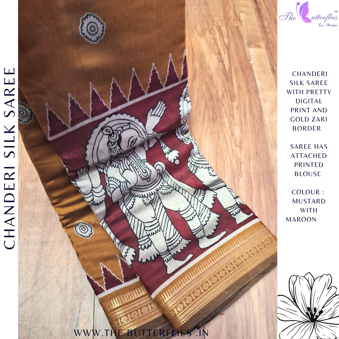 CHANDERI SILK SAREE RJASCDS24207