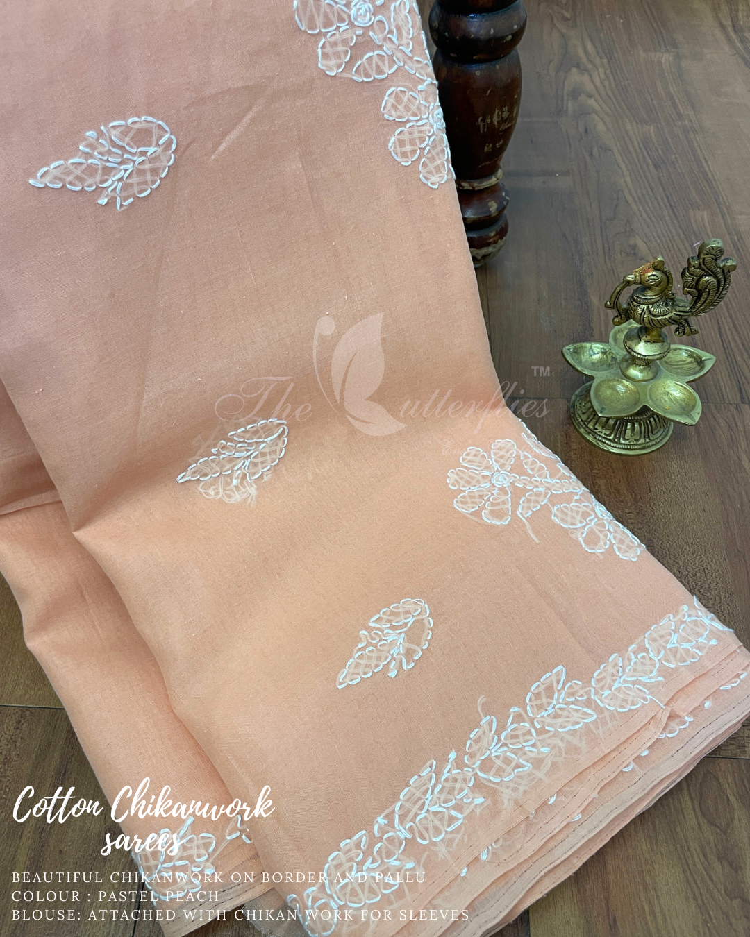 COTTON  CHIKANKARIWORK SAREE MSFSSSS24038