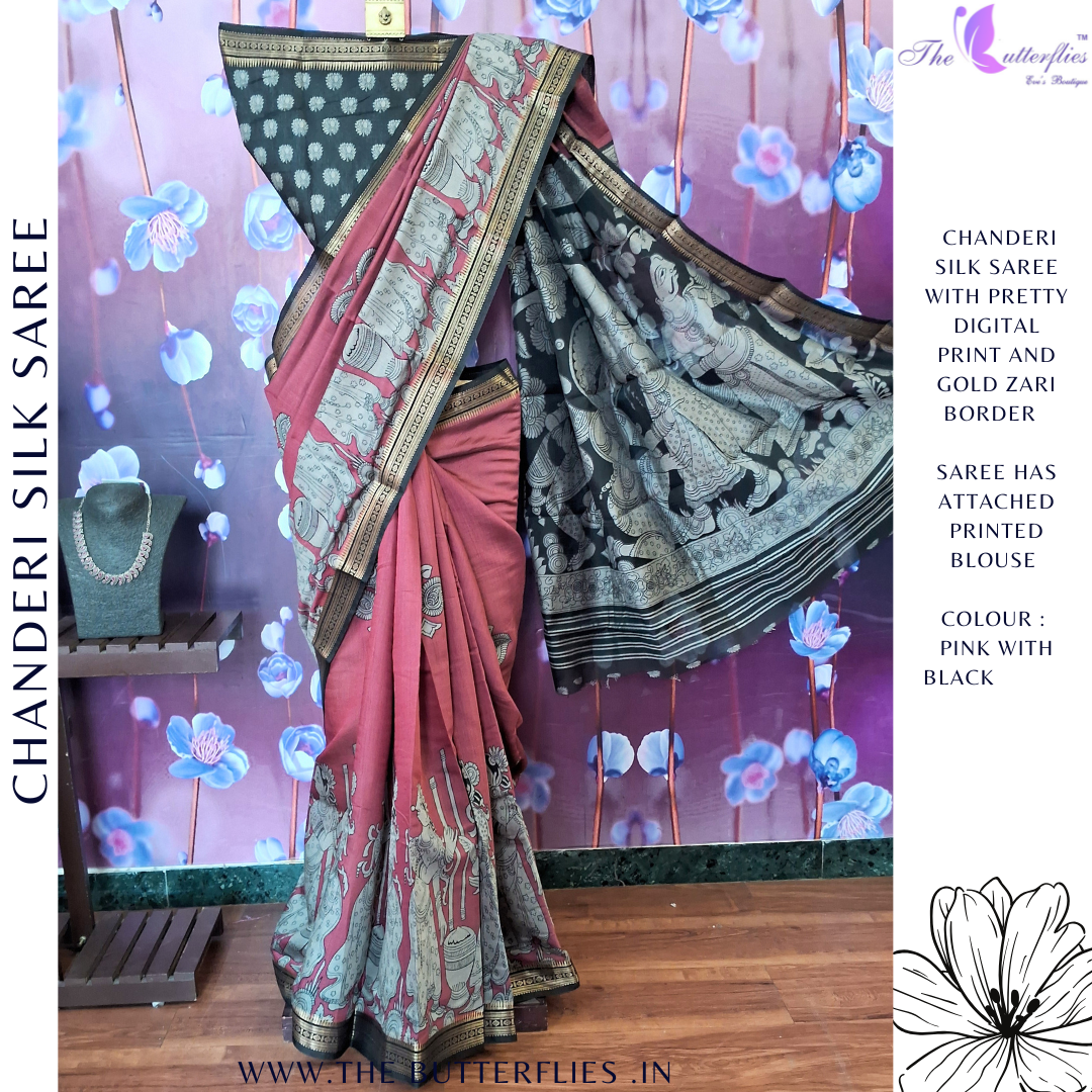 CHANDERI SILK SAREE RJASCDS24209