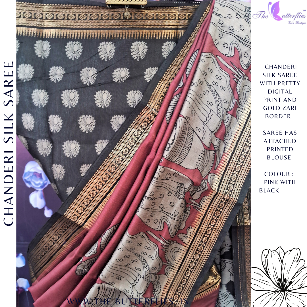 CHANDERI SILK SAREE RJASCDS24209