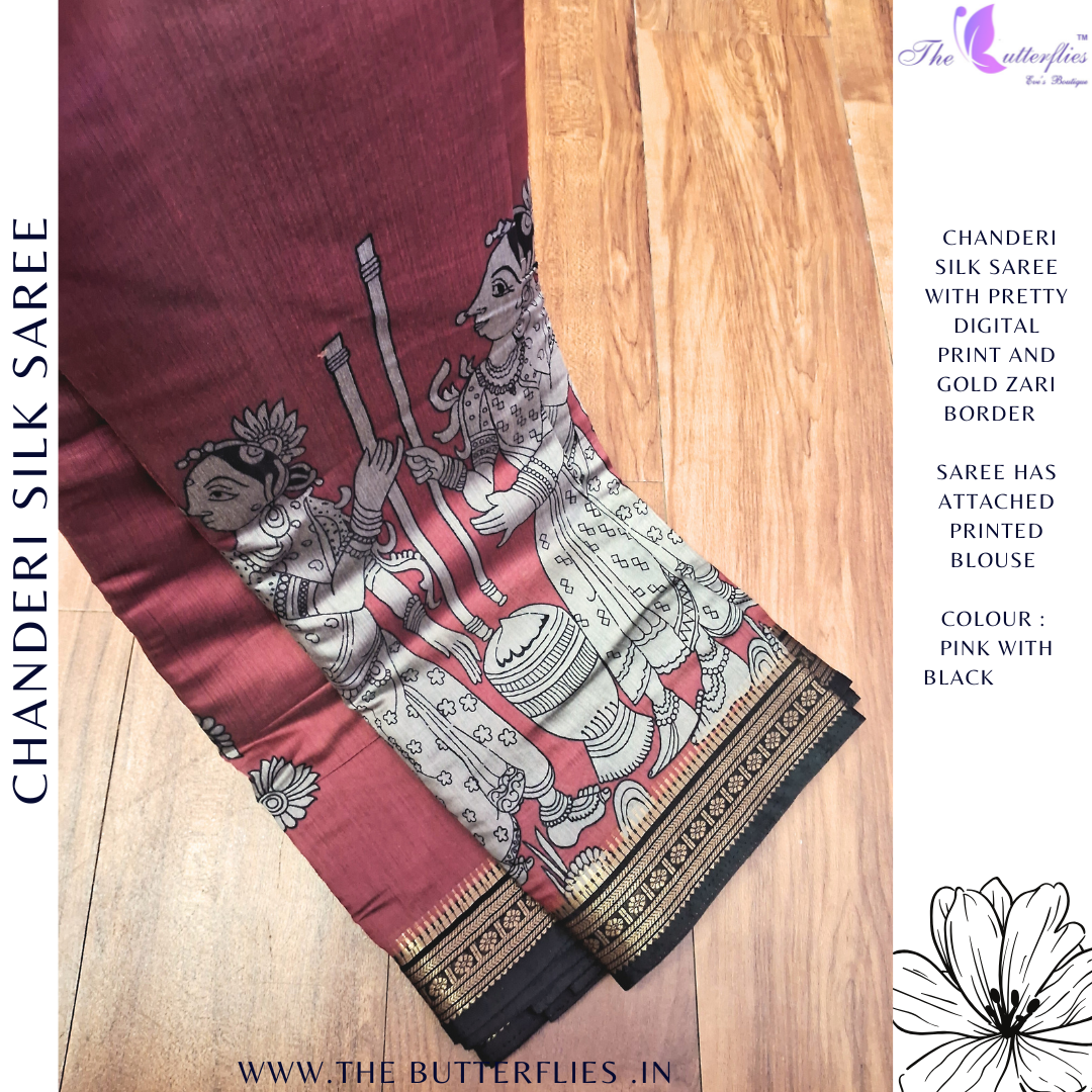 CHANDERI SILK SAREE RJASCDS24209