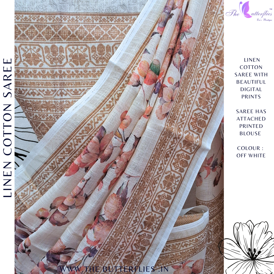 LINEN COTTON SAREE RTFSLIN23737 LINEN COTTON SAREE RTFSLIN23737
