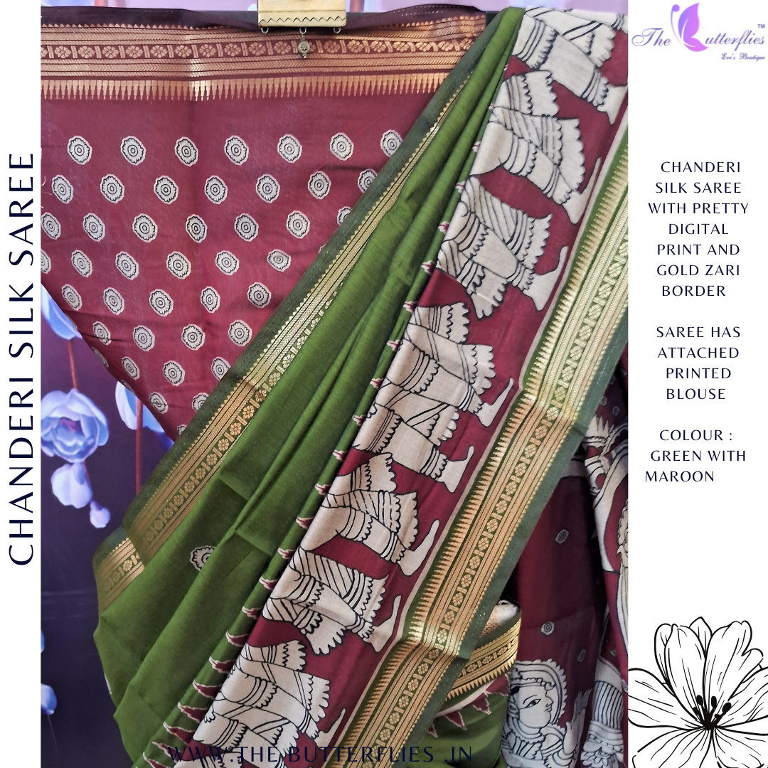 CHANDERI SILK SAREE RJASCDS24210