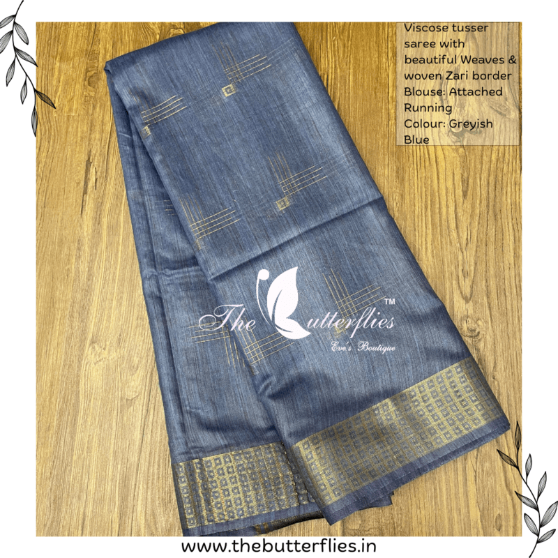VISCOSE TUSSER SAREE YBRSTUS23388 VISCOSE TUSSER SAREE YBRSTUS23388