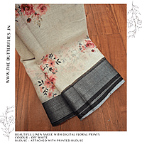 PURE LINEN SAREE YBRSLIN23447 PURE LINEN SAREE YBRSLIN23447