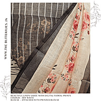 PURE LINEN SAREE YBRSLIN23447 PURE LINEN SAREE YBRSLIN23447