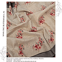 PURE LINEN SAREE YBRSLIN23447 PURE LINEN SAREE YBRSLIN23447
