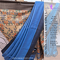 PURE MUNGA SOFT TUSSER SILK SAREE YBRSTUS21464