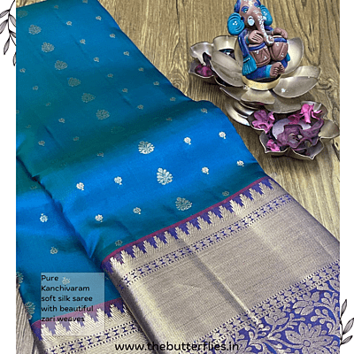 Kanchivaram soft sillk saree with pretty weaves SJSSSIL21299