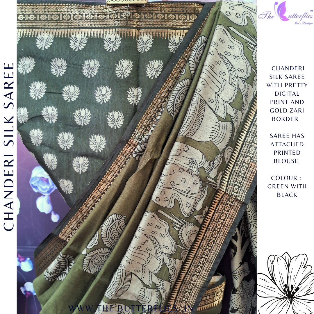 CHANDERI SILK SAREE RJASCDS24211