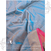 TISSUE LINEN SILK SAREE MAYSTES22958