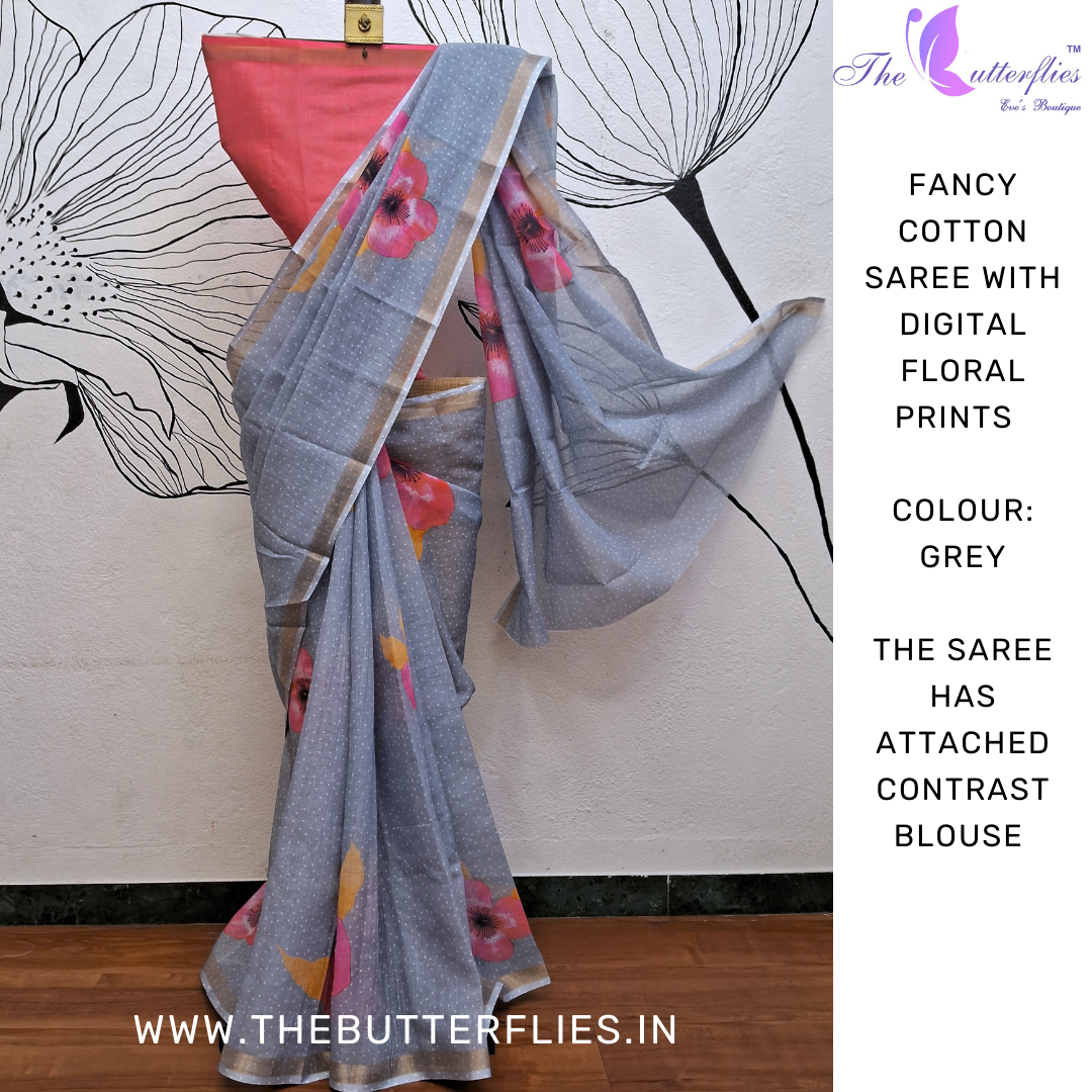 FANCY COTTON SAREE DCMSFSC24001 FANCY COTTON SAREE DCMSFSC24001