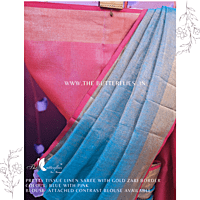 TISSUE LINEN SILK SAREE MAYSTES22958