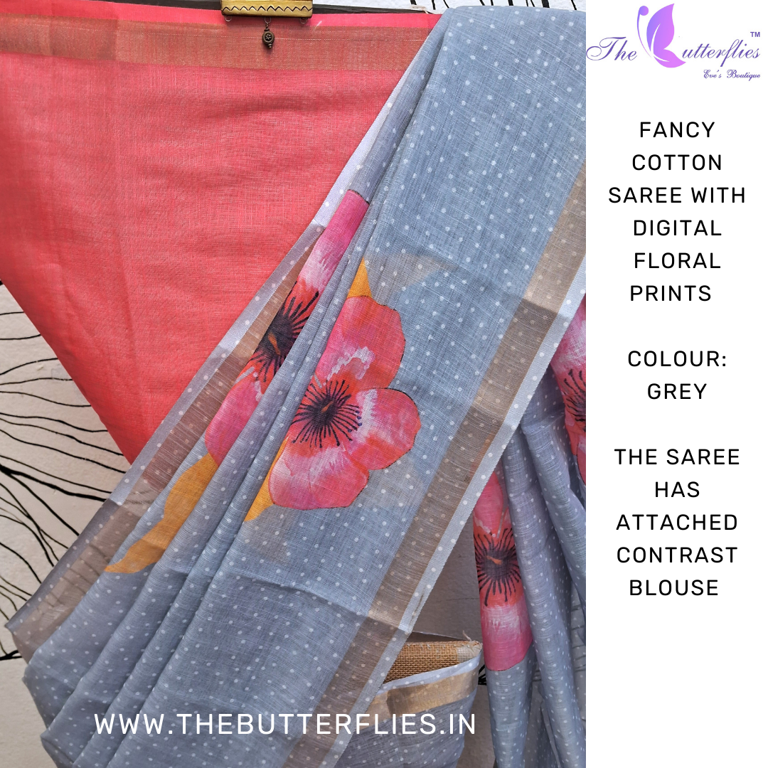 FANCY COTTON SAREE DCMSFSC24001 FANCY COTTON SAREE DCMSFSC24001