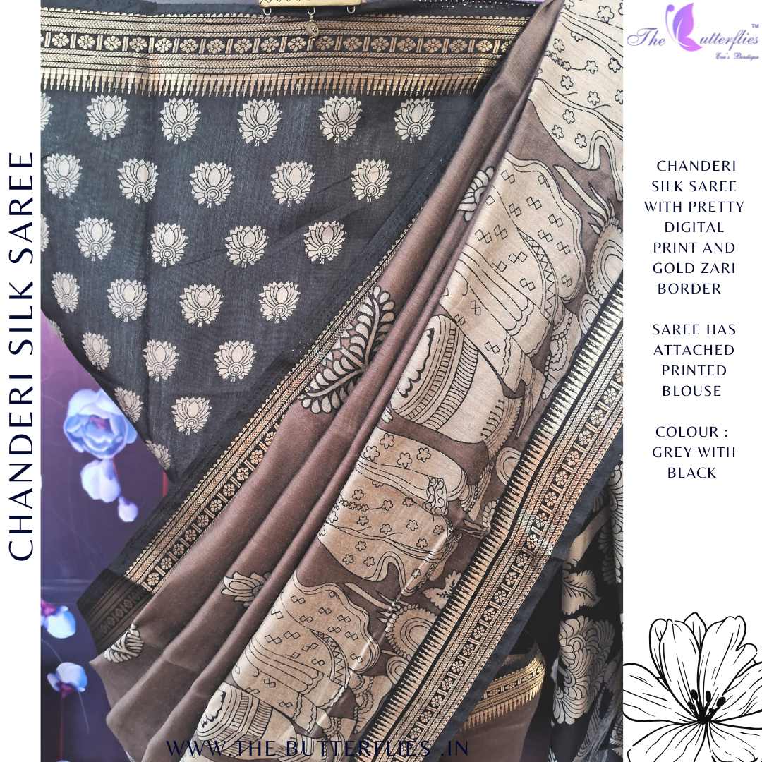 CHANDERI SILK SAREE RJASCDS24212