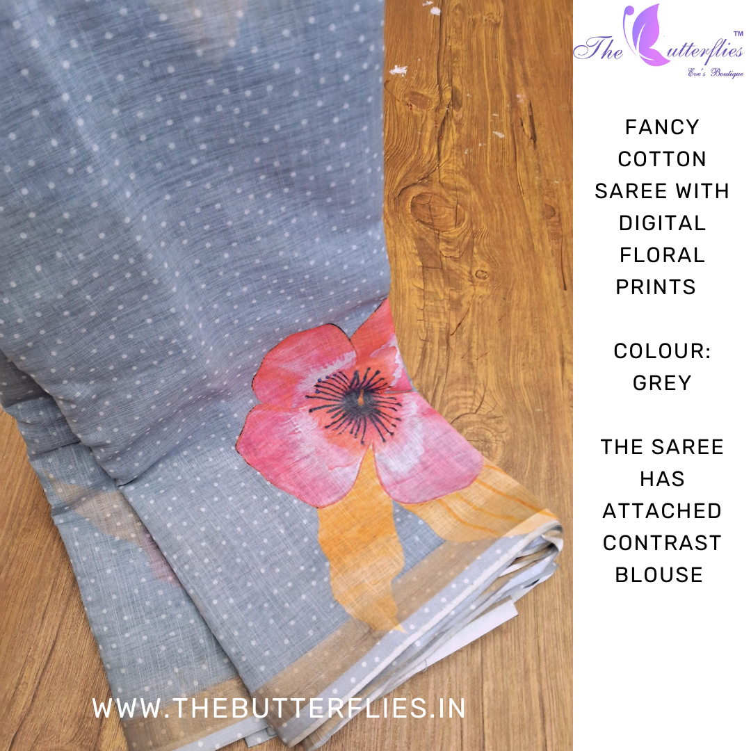 FANCY COTTON SAREE DCMSFSC24001 FANCY COTTON SAREE DCMSFSC24001