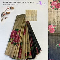 Pure Geecha Tusser silk saree YBRSTSK15316