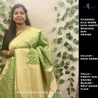 CHANDERI SILK SAREE USTSCDS21633