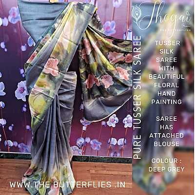 PURE TUSSER SILK SAREE CUSSTSK22802